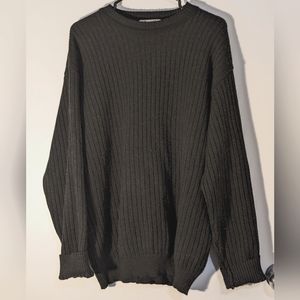 Vintage charcoal Merino blend crew L/XL